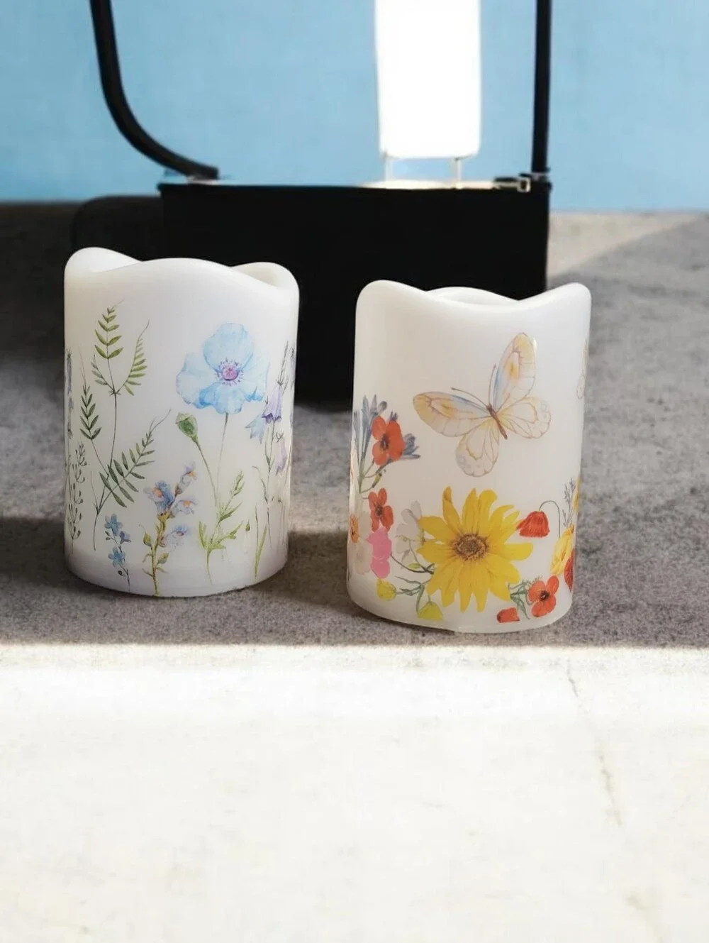 Elegant Spring Pillar Candle Choose 1